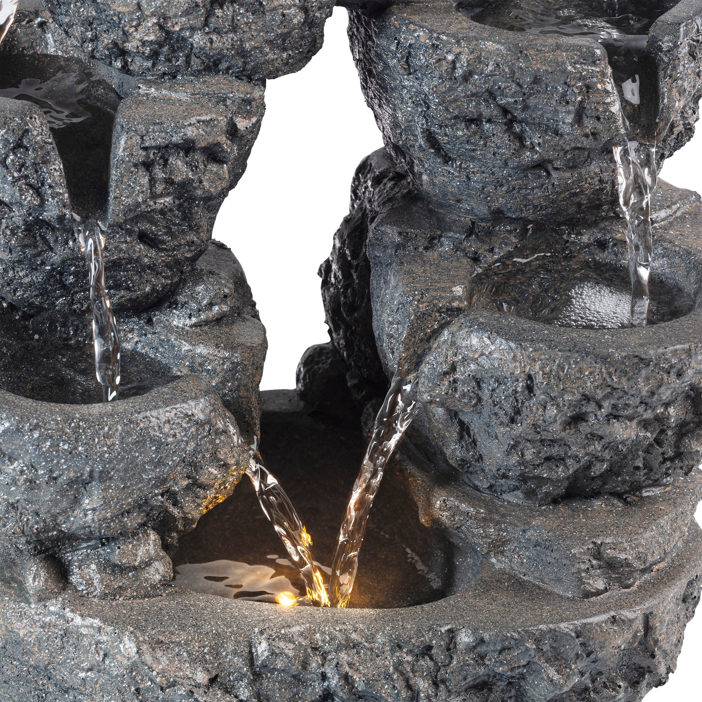 Alpine Corporation 14-in H Resin Tiered Fountain Outdoor Fountain