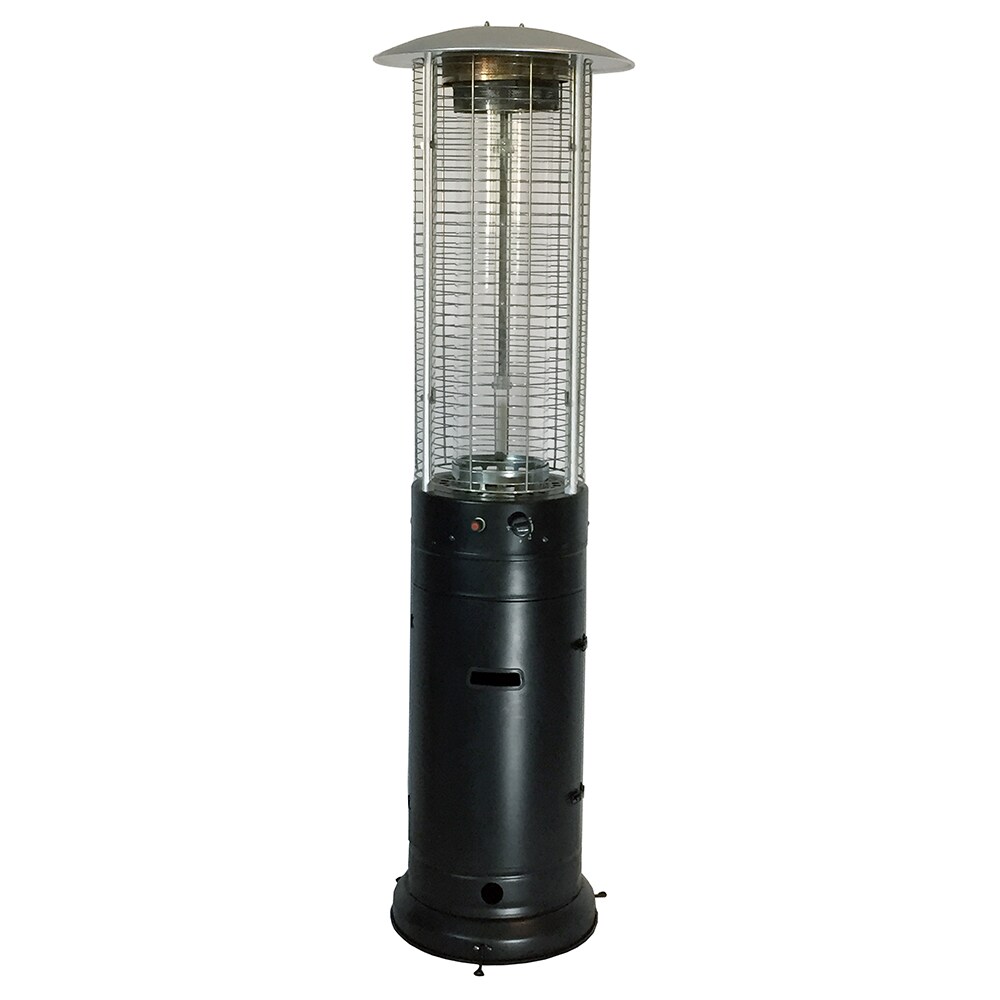 KEZATO 46,000 BTU Propane Outdoor Patio Heater with Cover and Wheels for Residential or Commercial Use 87 Inches Black 