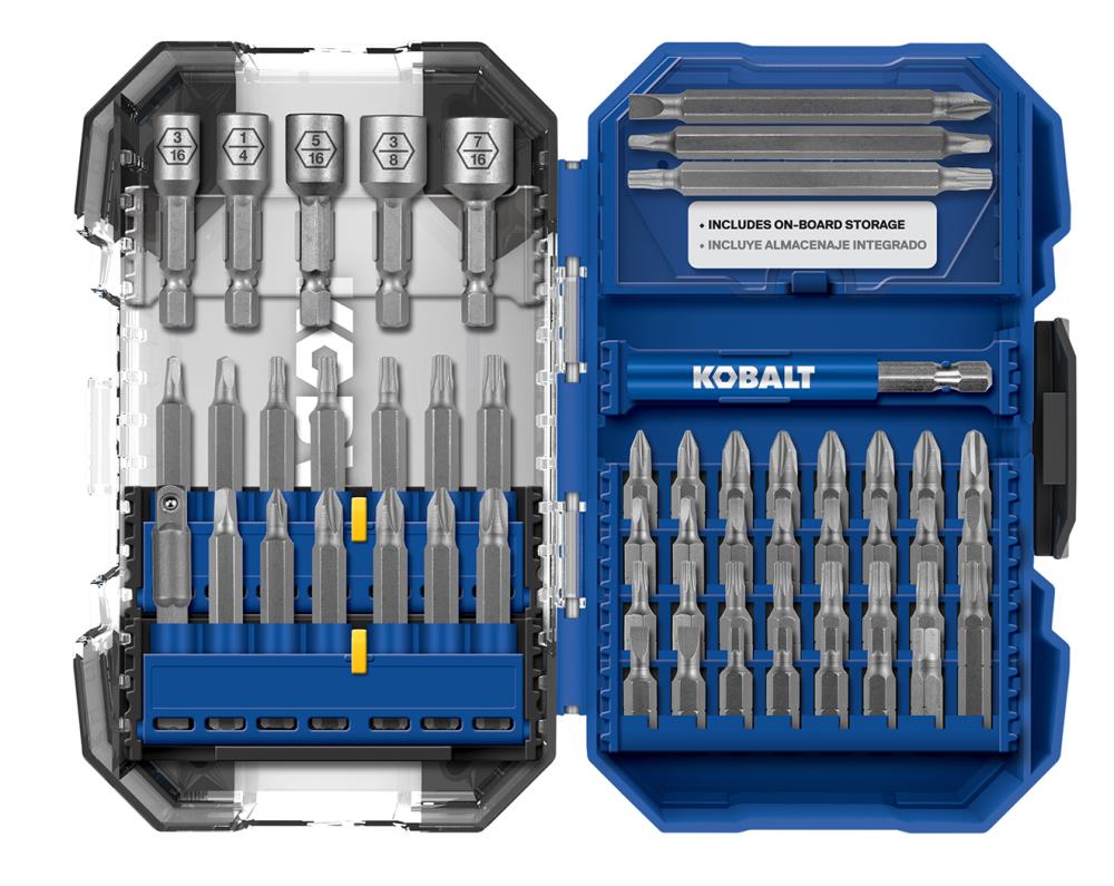 Anvil Household Tool Set Bundle with Multiple Tools and Kobalt 55 Piece Drill Bit Set 