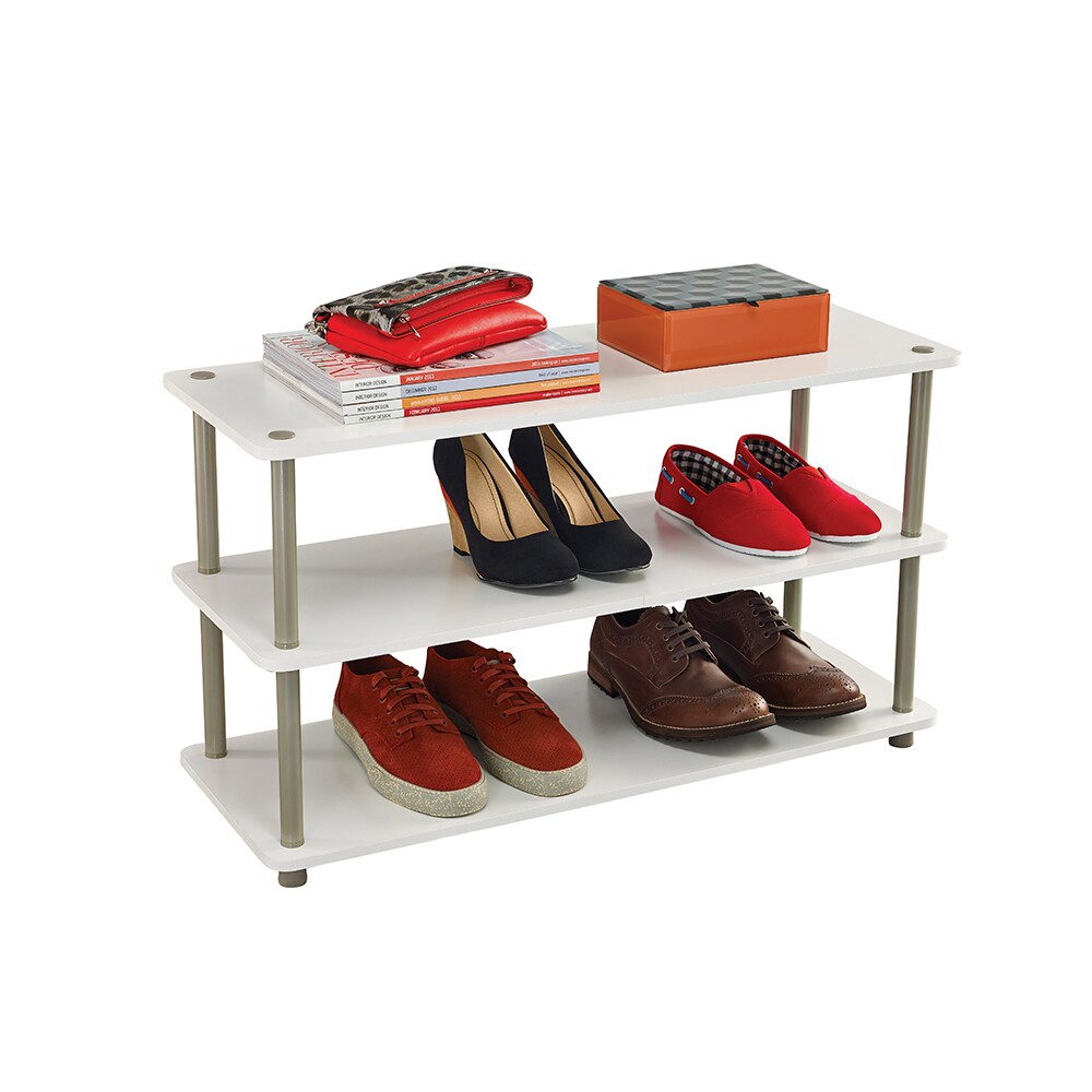ClosetMaid Shoe Organizer 3-Shelf Adjustable Shelves Laminate Dark Cherry 