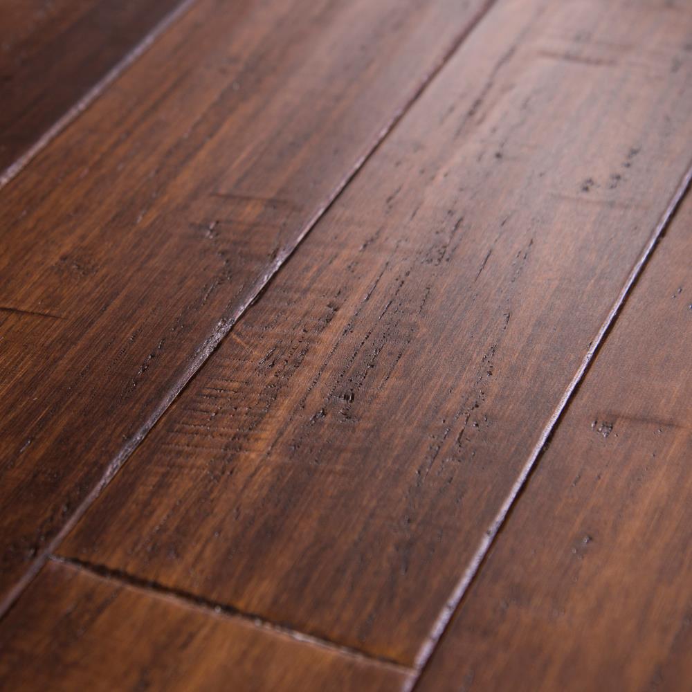 Cali Bamboo Fossilized Bordeaux Brown Bamboo 3 3 4 In Wide X 7 16 In Thick Distressed Solid Hardwood Flooring 22 69 Sq Ft In The Hardwood Flooring Department At Lowes Com