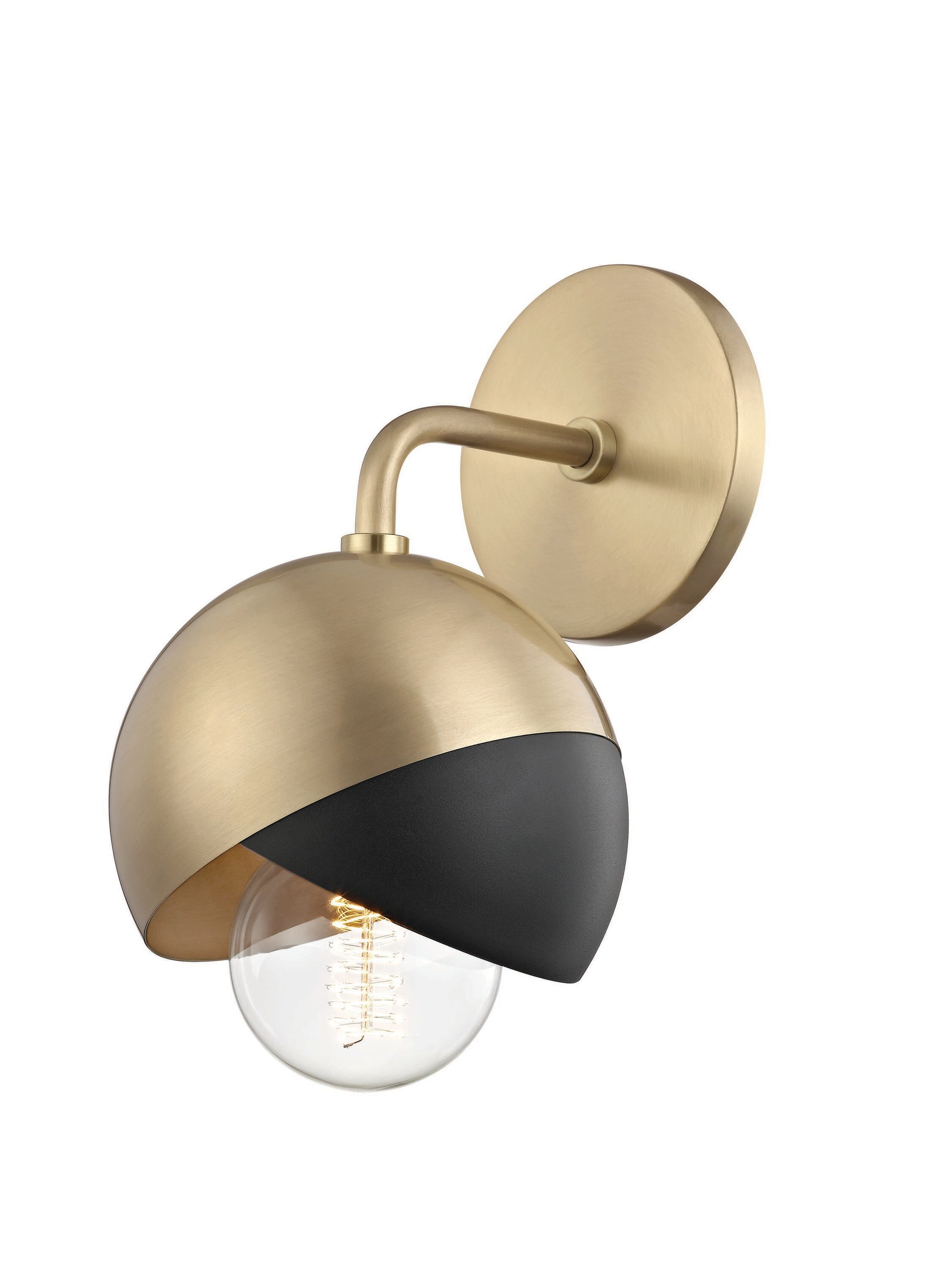 mitzi brass sconce