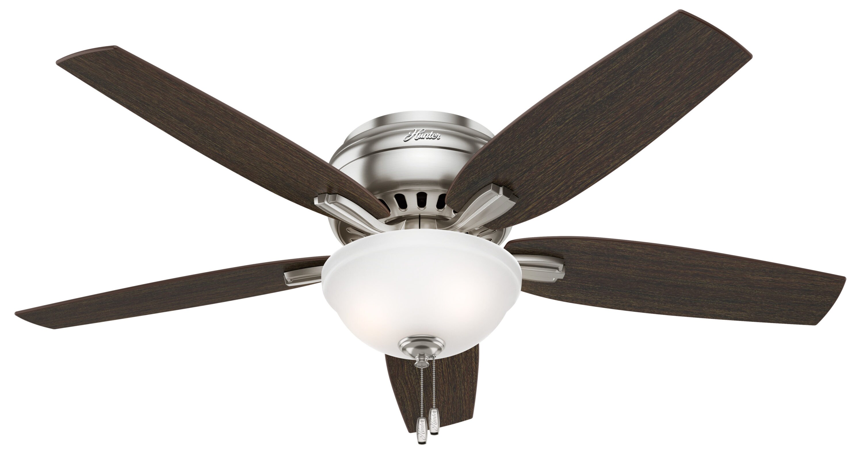 Hunter Fan 52 inch Brushed Nickel Casual Ceiling Fan with 4 LED Lights 