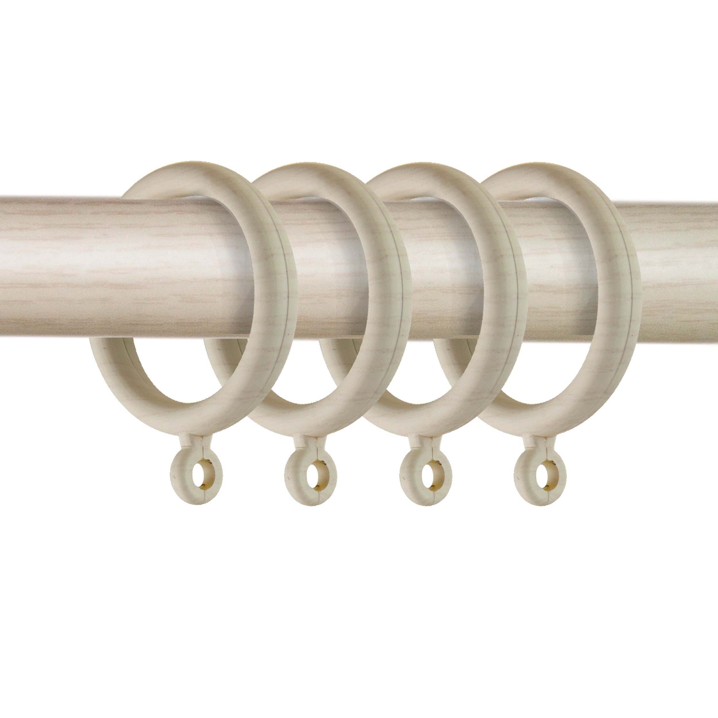 White Curtain Rod Pole Ring 28mm Diameter Rings Qty 6 