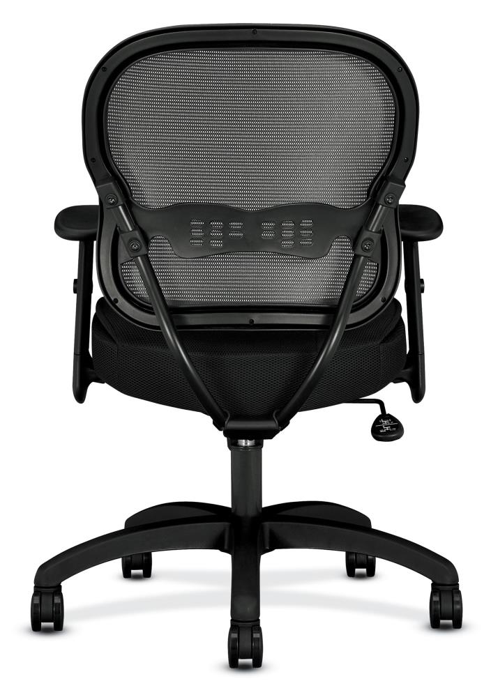 HON Wave Black Traditional Ergonomic Adjustable Height Swivel ...