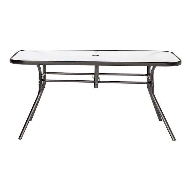 60 in x 38 in Mix and Match Steel Rectangular Outdoor Patio Dining Table with