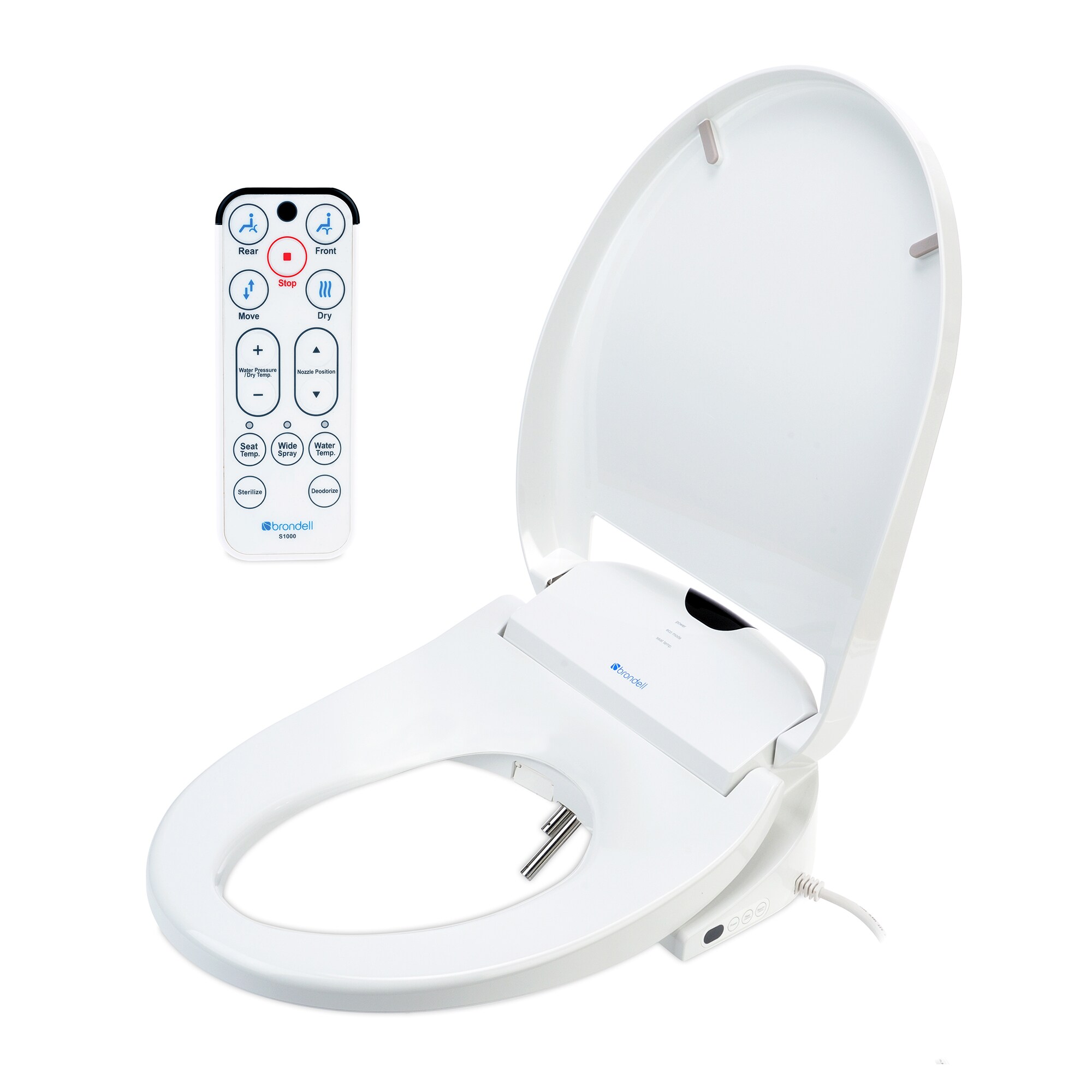 Brondell Swash IS707 Bidet Electric Advanced Toilet  Seat Round White Remote 