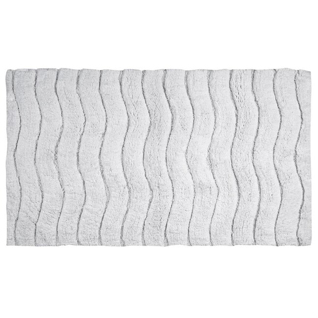 27 by 45-Inch White Indulgence 27x45 white Better Trends Pan Overseas Indulgence 220 GSF 100-Percent Cotton Oversized Sculpted Tufted Bath Rug 