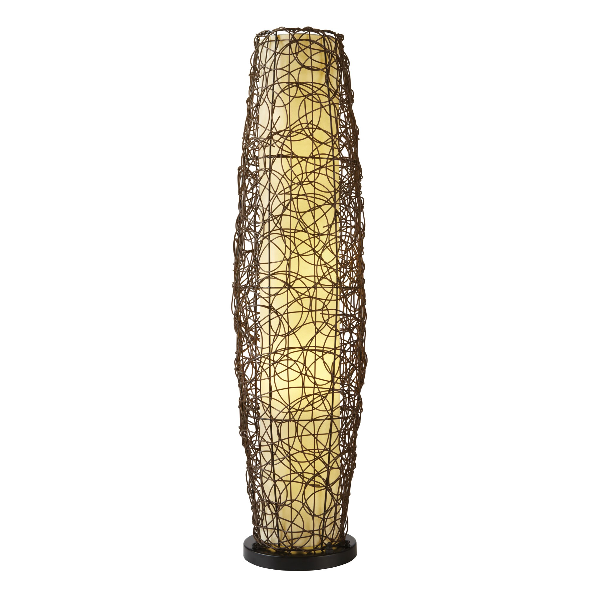 wicker standard lamp