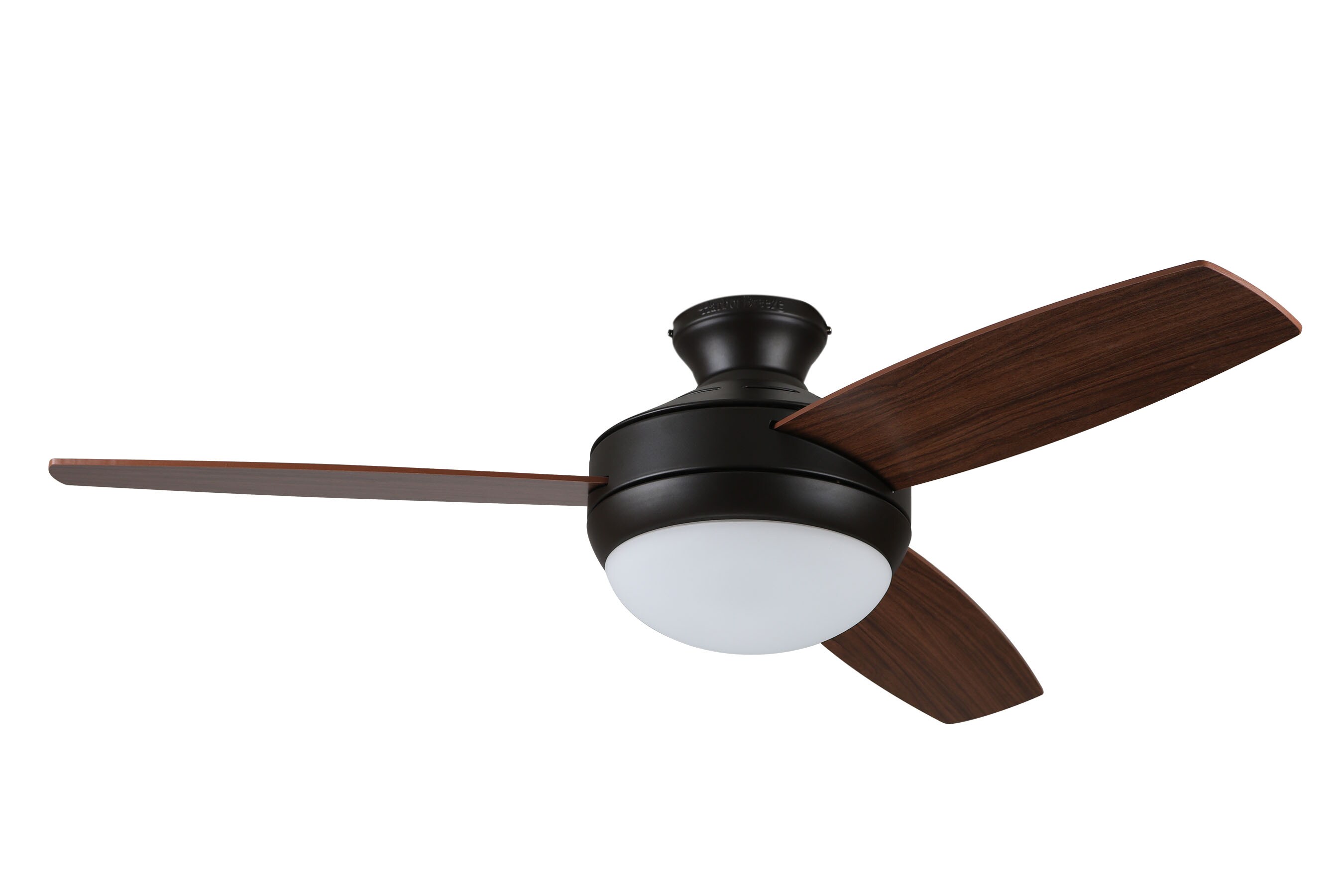 Mazon 44-in Oil-Rubbed bronze Integrated LED Indoor Flush Mount Ceiling Fan with 