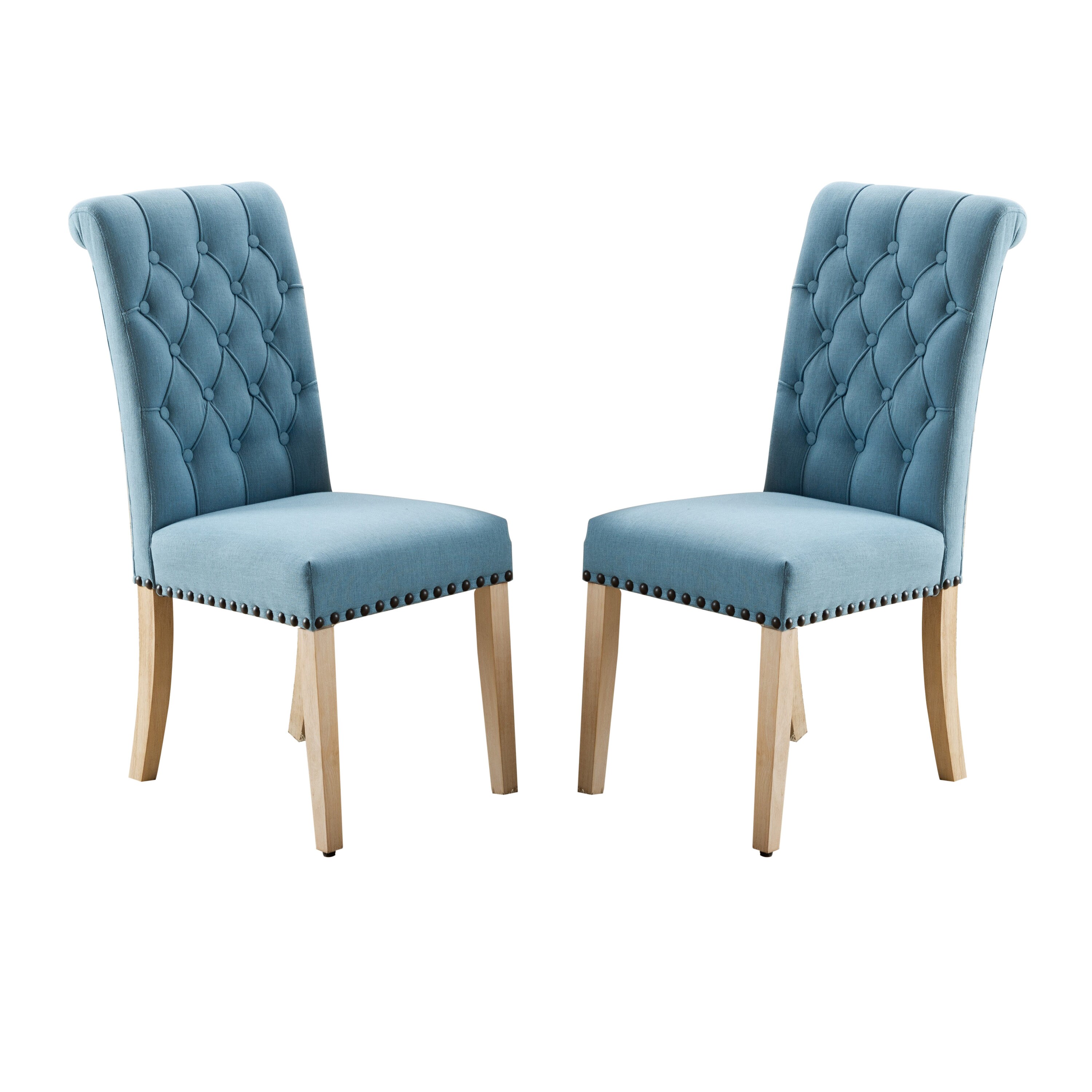 aqua upholstered dining chairs