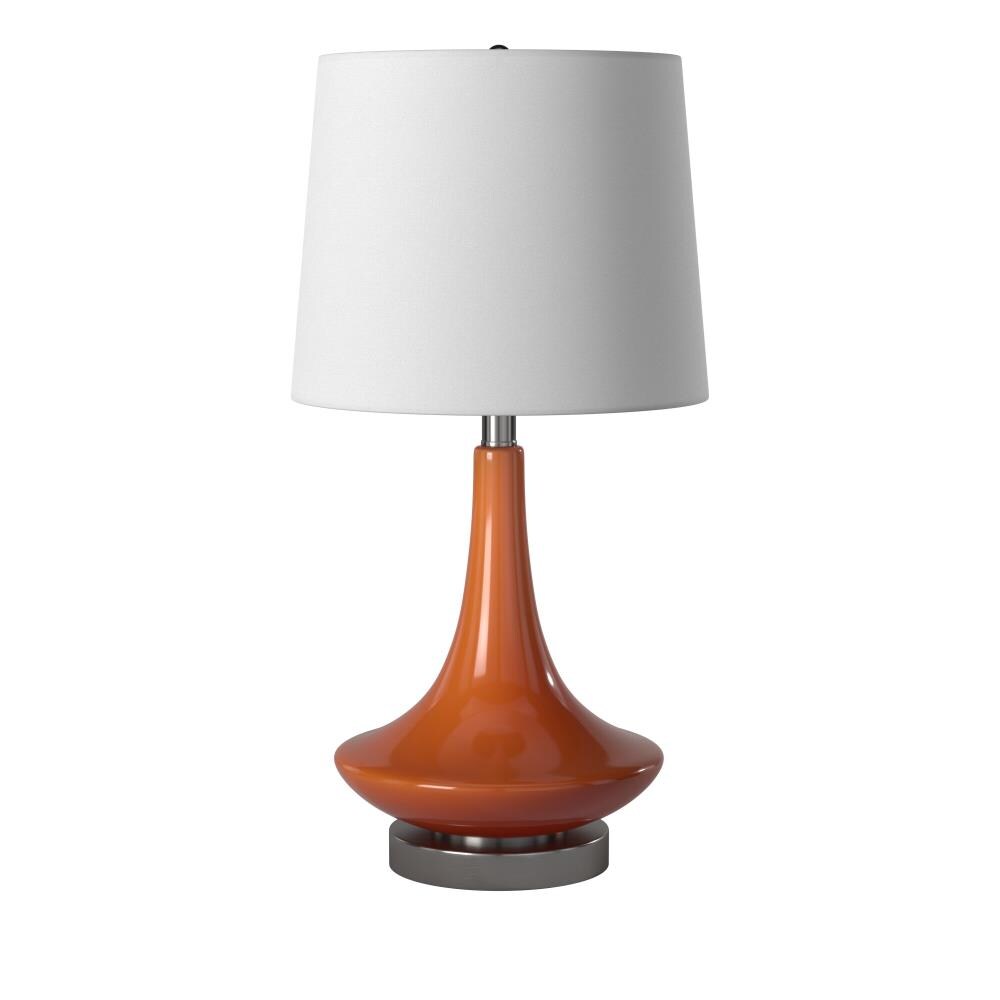 StyleCraft Home Collection 26-in Orange 3-Way Table Lamp with 
