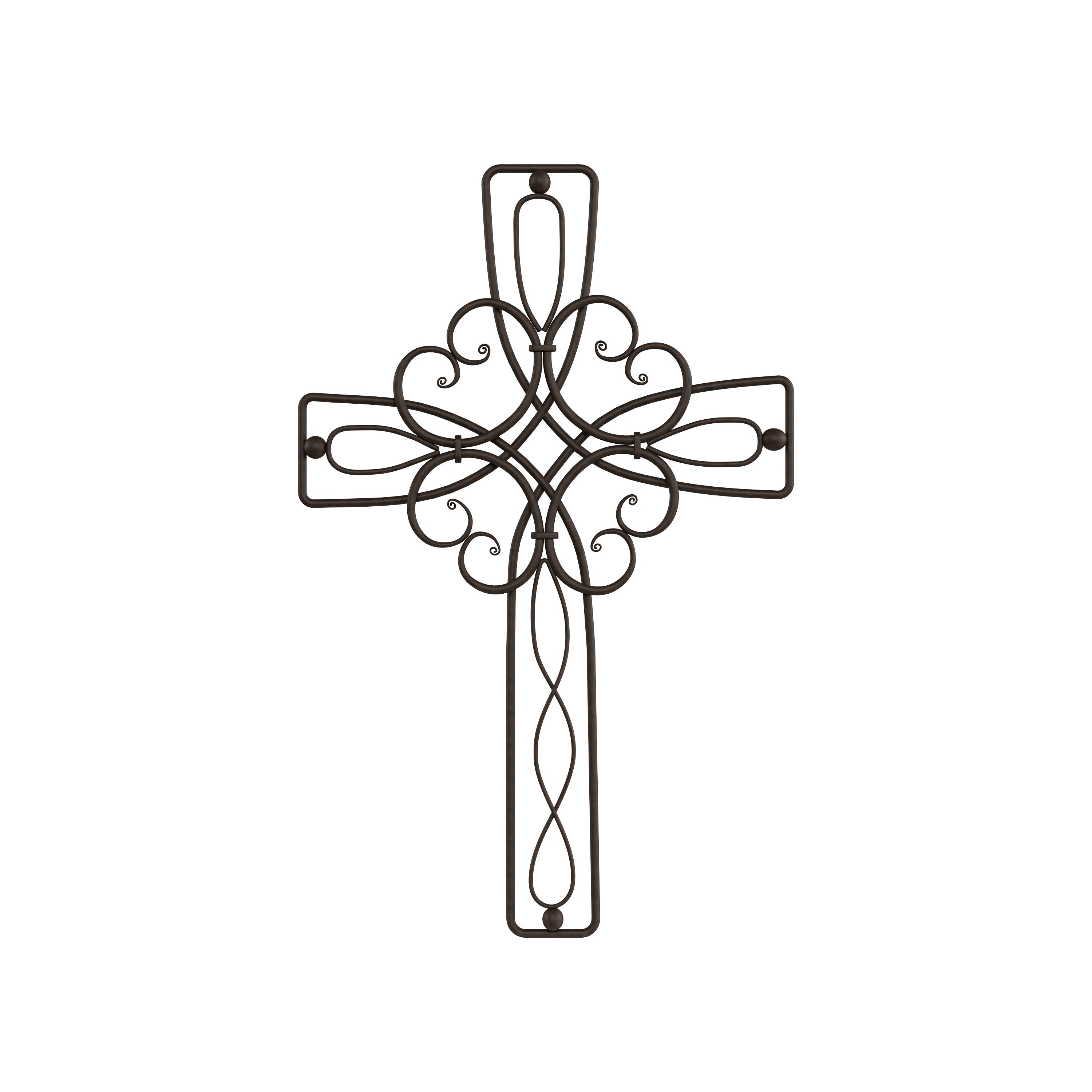 Decorative As for Me Cross Metal Wall Sculpture Art Hanging Home Decor 