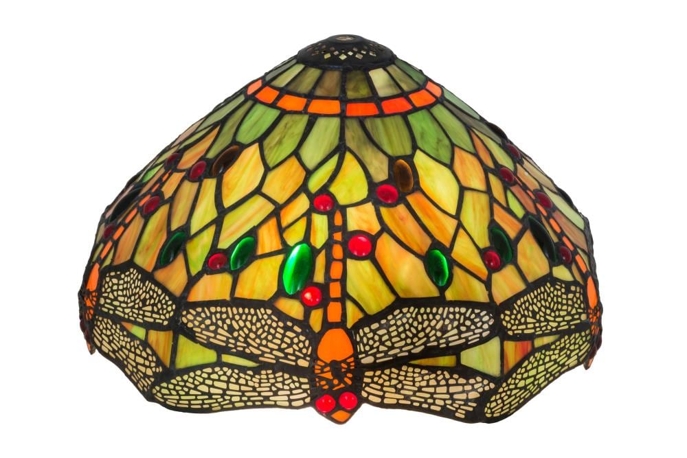 engel Rubber Geleerde Meyda Tiffany Lighting Tiffany hanging-head dragonfly 8-in x 12-in  Ruby;Coral;Sunflower;Green Tiffany-Style Empire Lamp Shade in the Lamp  Shades department at Lowes.com