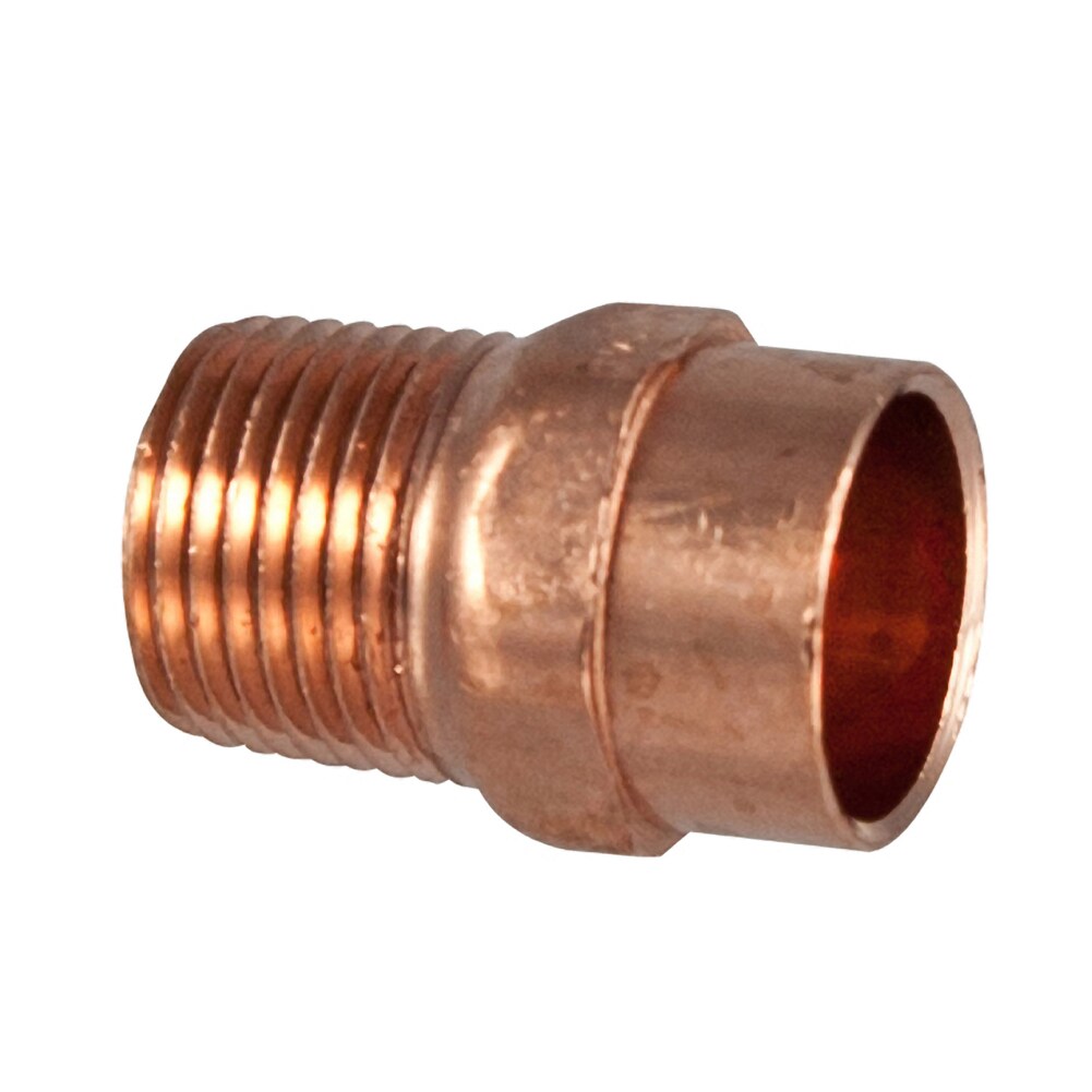 3/8" x 1/4"  CxM Copper Male Adapter Sweat x MIP Thread Plumbing Reducer Fitting 