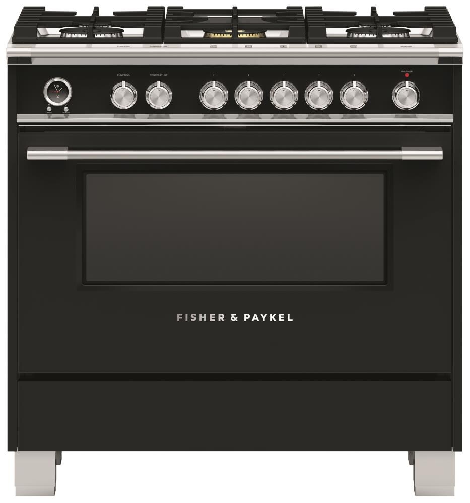 fisher and paykel freestanding oven black