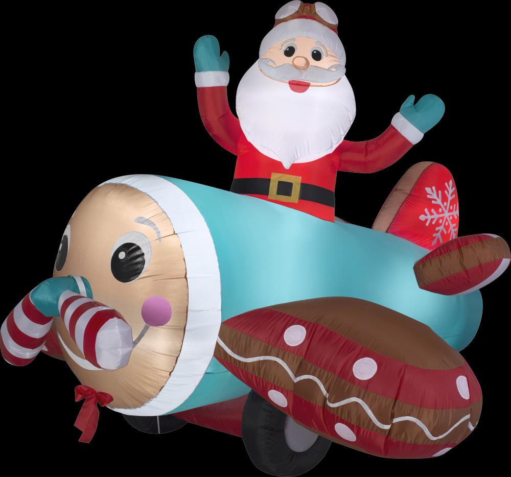 Gemmy 5-ft Animatronic Lighted Santa Christmas Inflatable At Lowes.com