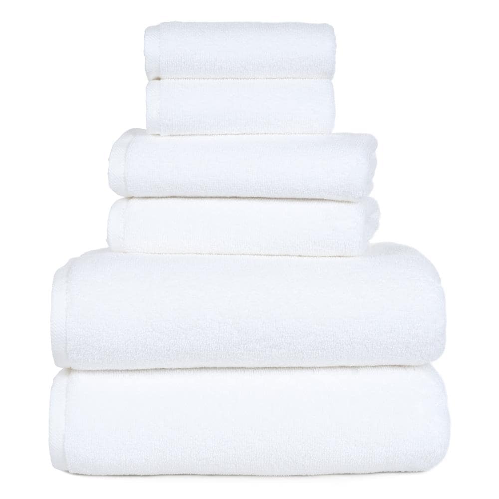 6 Piece Bath Towel Set 100% Egyptian Cotton 725 Gram 10 Colors Luxurious Towels 
