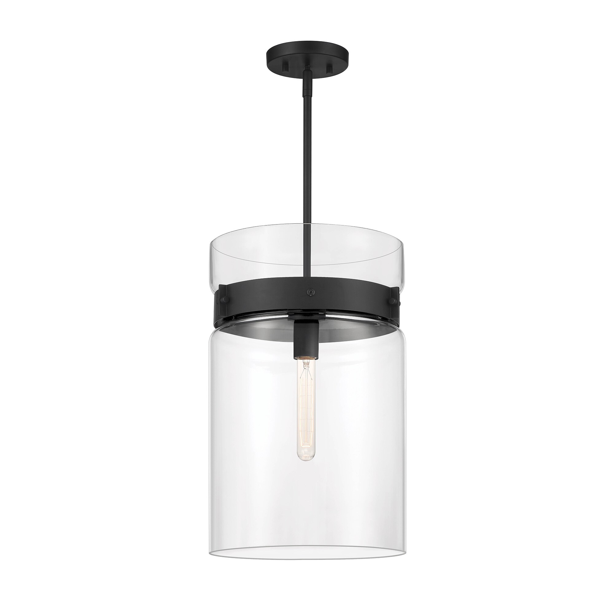 matte black cylinder pendant light