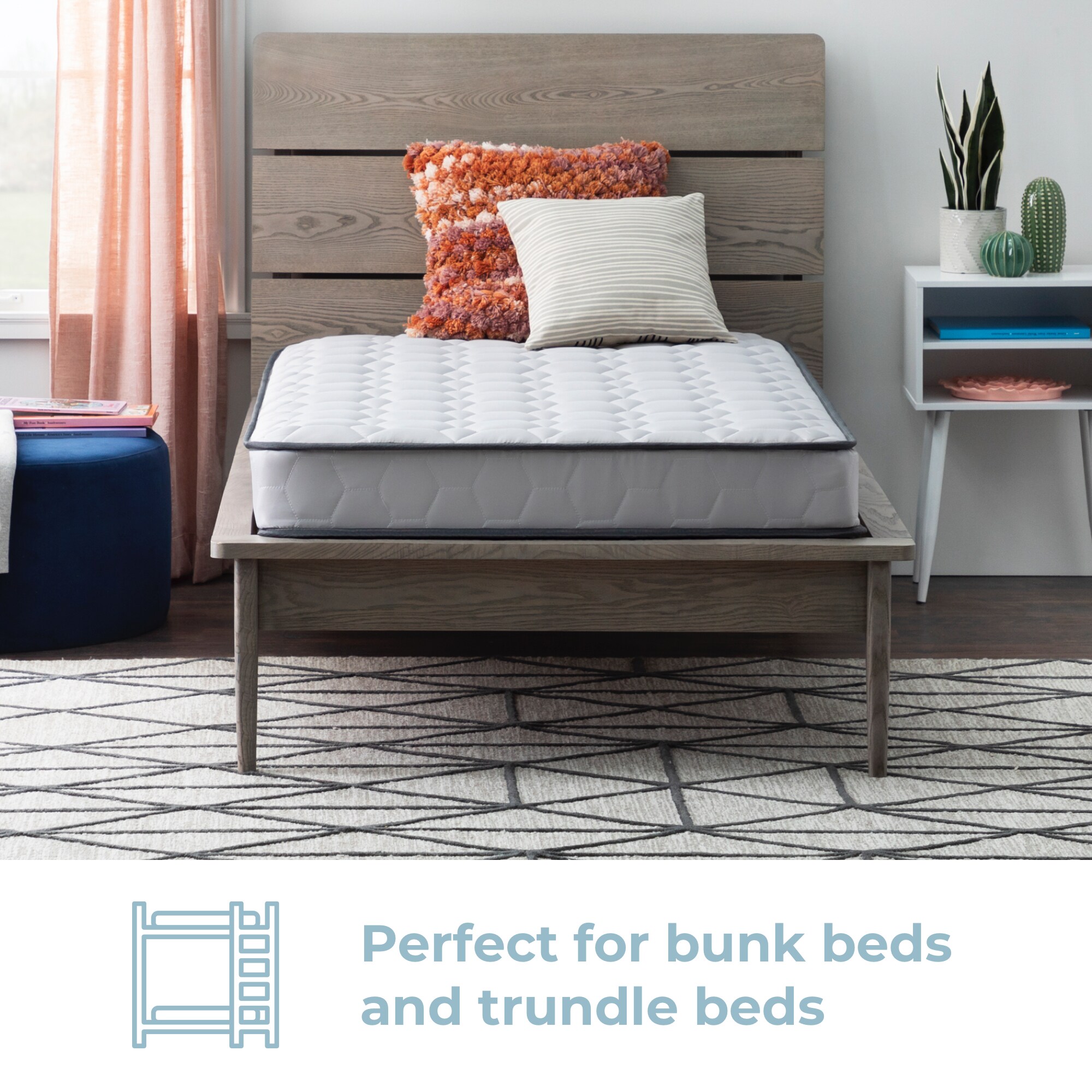 Trundle Beds / Zinus 6 Inch Spring Twin Mattress 2 pack Perfect for Bunk Beds 