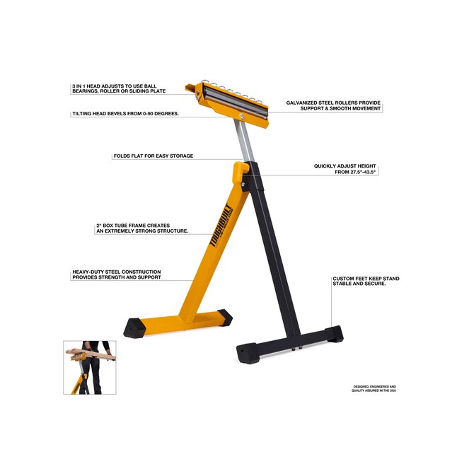 Toughbuilt 3 In 1 Roller Stand The