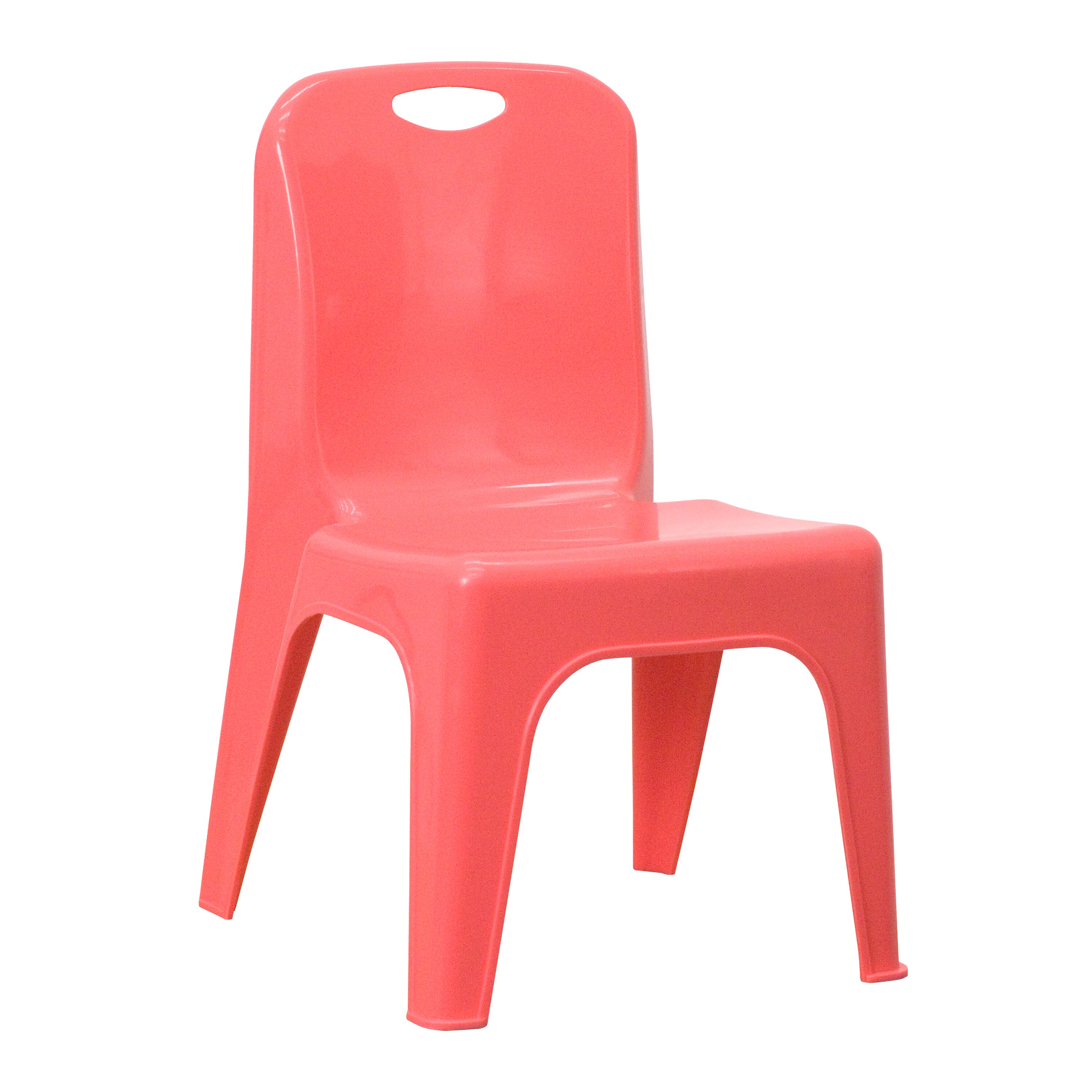 YU-YCX-003-RED-GG Renewed 10¬ Preschool/Kindergarten Red Plastic Stack Chair 