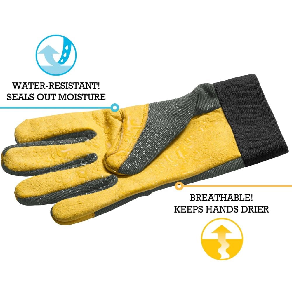 Water-Resistant Large Mens HydraHyde Leather Work Gloves 3207L 
