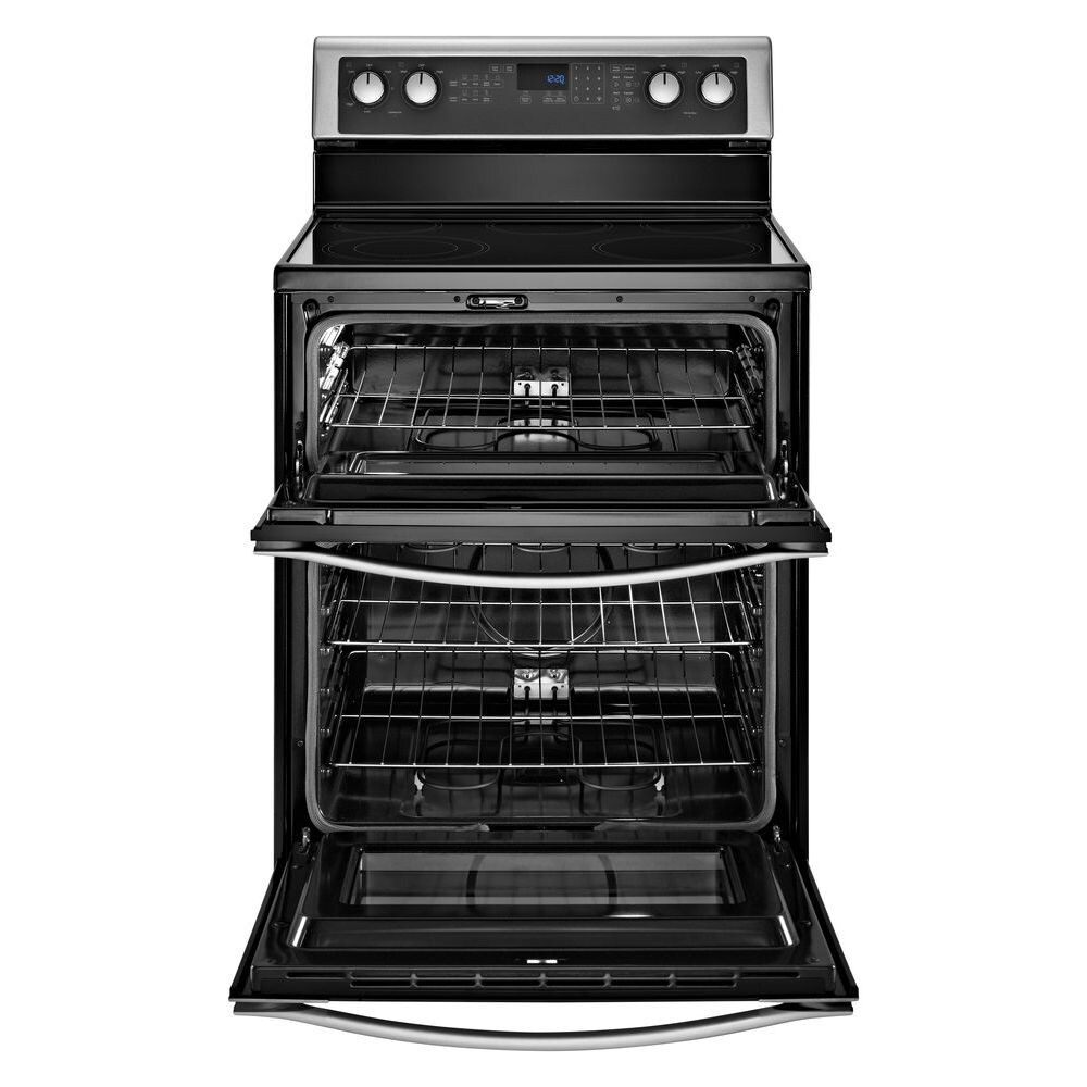 Whirlpool 30-in Smooth Surface 5-Element 4.2-cu Ft/2.5-cu Ft Double ...