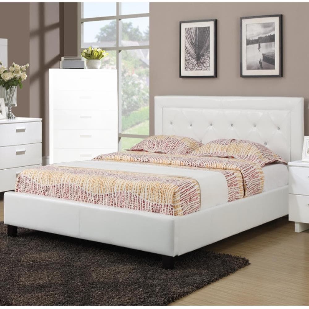 Benzara White Full Bed Frame In The Beds Department At Lowes.com