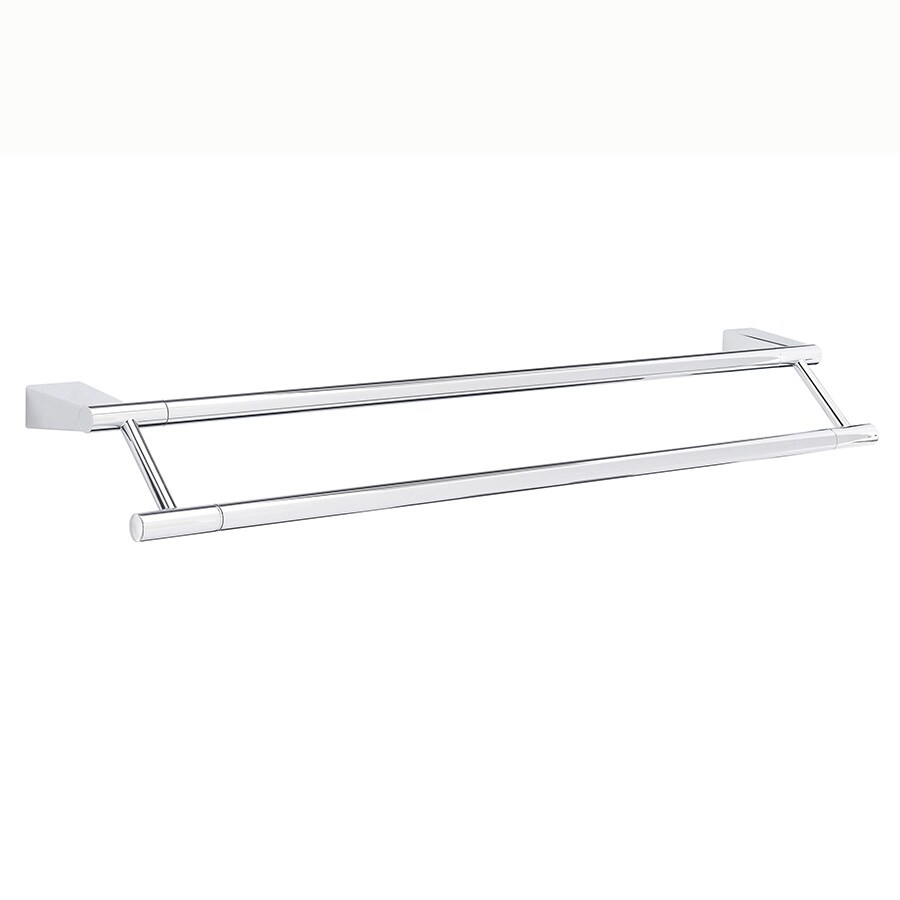 Gatco Bleu 24-in Chrome Wall Mount Double Towel Bar In The Towel Bars ...