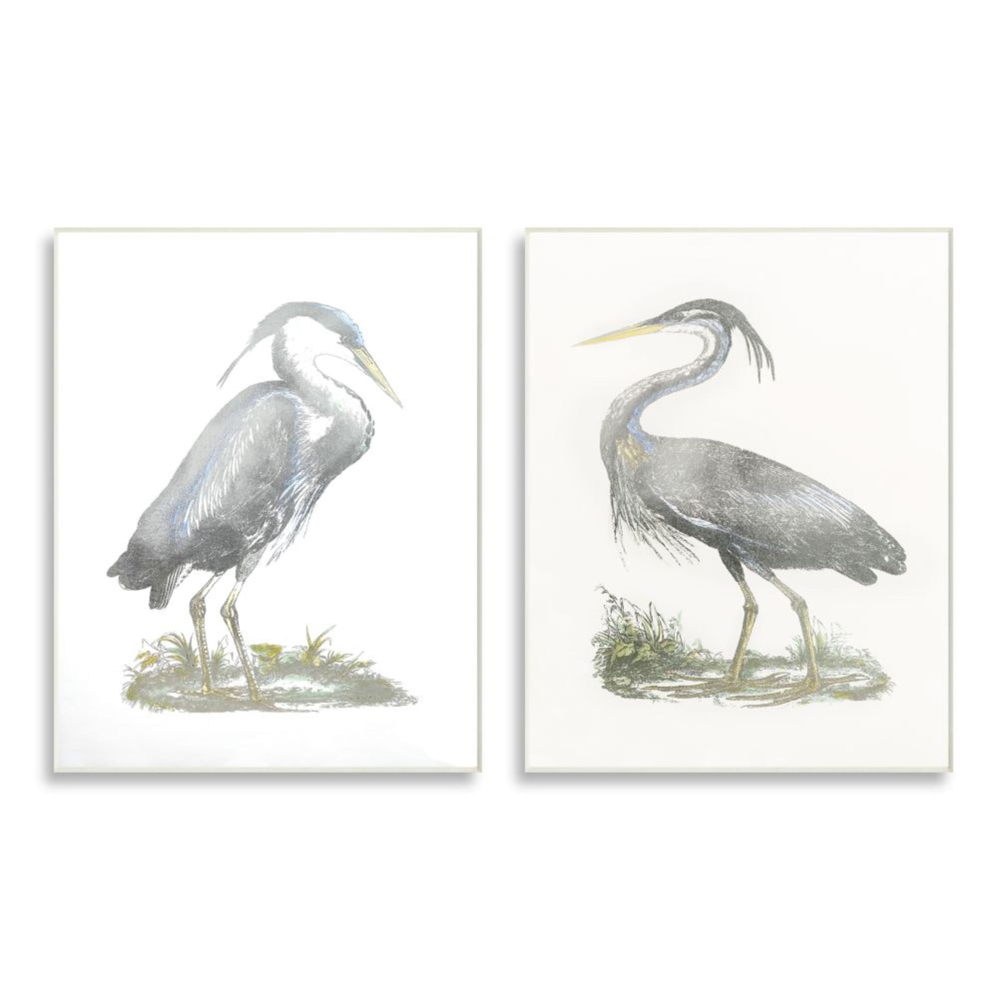 Stupell Industries Minimalist Vintage Cranes Marshland Birds John Selby  15-in H x 10-in W Animals Print in the Wall Art department at 