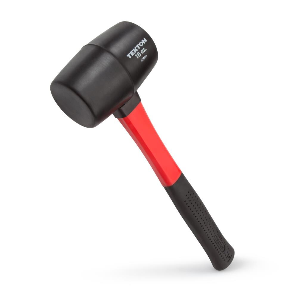 Fiberglass Handle With Soft Grip Details about   16-Ounces White Solid Rubber Mallet Total Non 