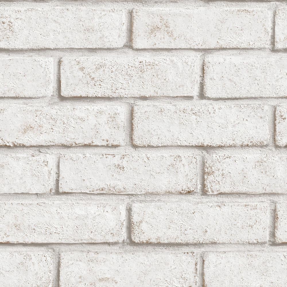 Wallpaper Brown faux rustic stone brick concrete plaster effect Modern Textured