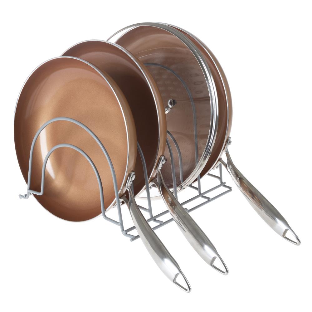 Kitchen Cabinet Pan and Pot Lid Organizer Rack Storage Holder Accessories Iron 738672855337 
