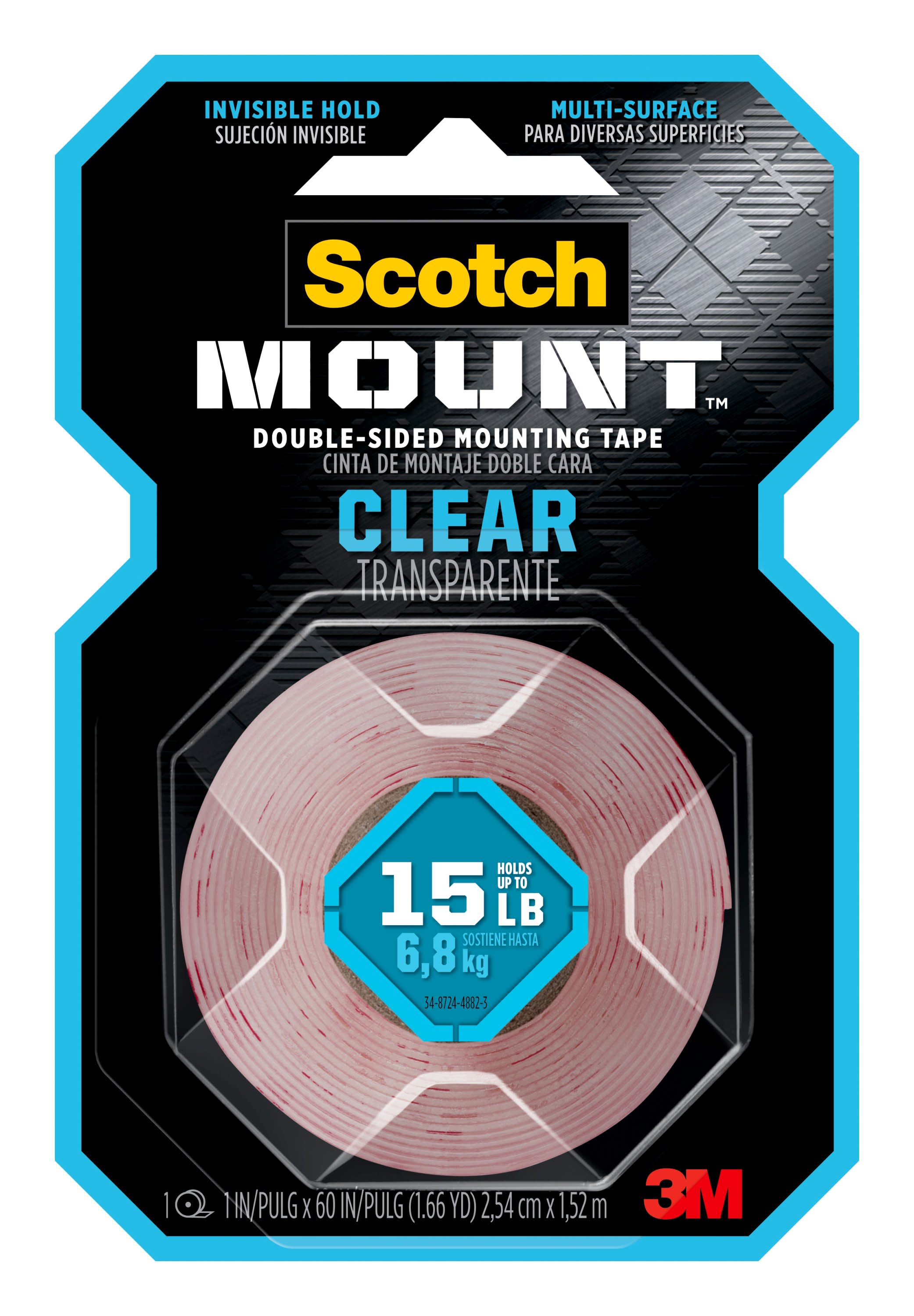 1 by 60-Inch Black Scotch Extreme Mounting Tape 