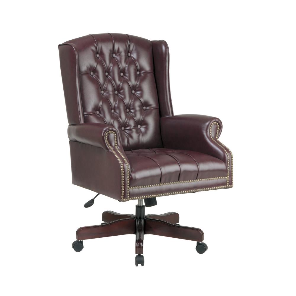 oxblood executive chair