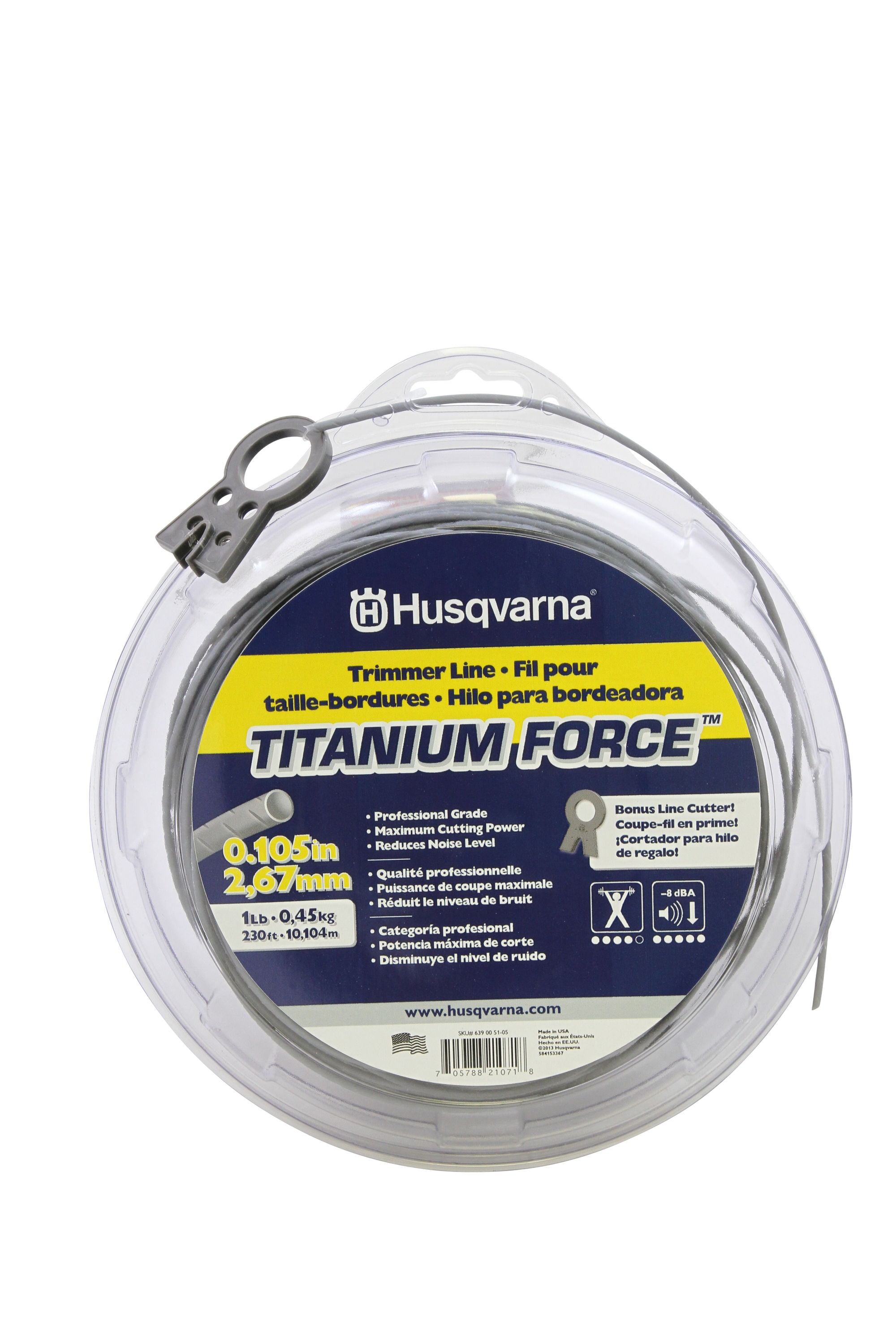 Details about   2 Pack Husqvarna TITANIUM FORCE 0.095-Inch 200-Foot  heavy-duty trimmer line 