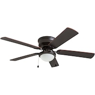 Armitage 52-in Bronze LED Indoor Flush Mount Ceiling Fan with Light (5-Blade)