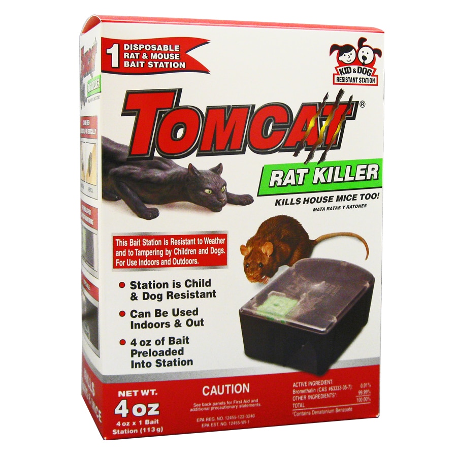 Motomco TomCat Rat Disposable Bait Station 1 Pack Pre-Loaded 