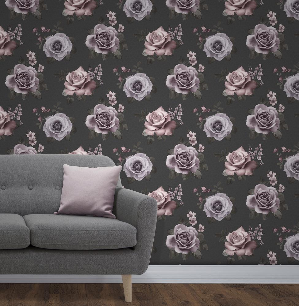 Fine Decor Medley 56 4 sq ft Pink Non Woven Floral Unpasted Wallpaper