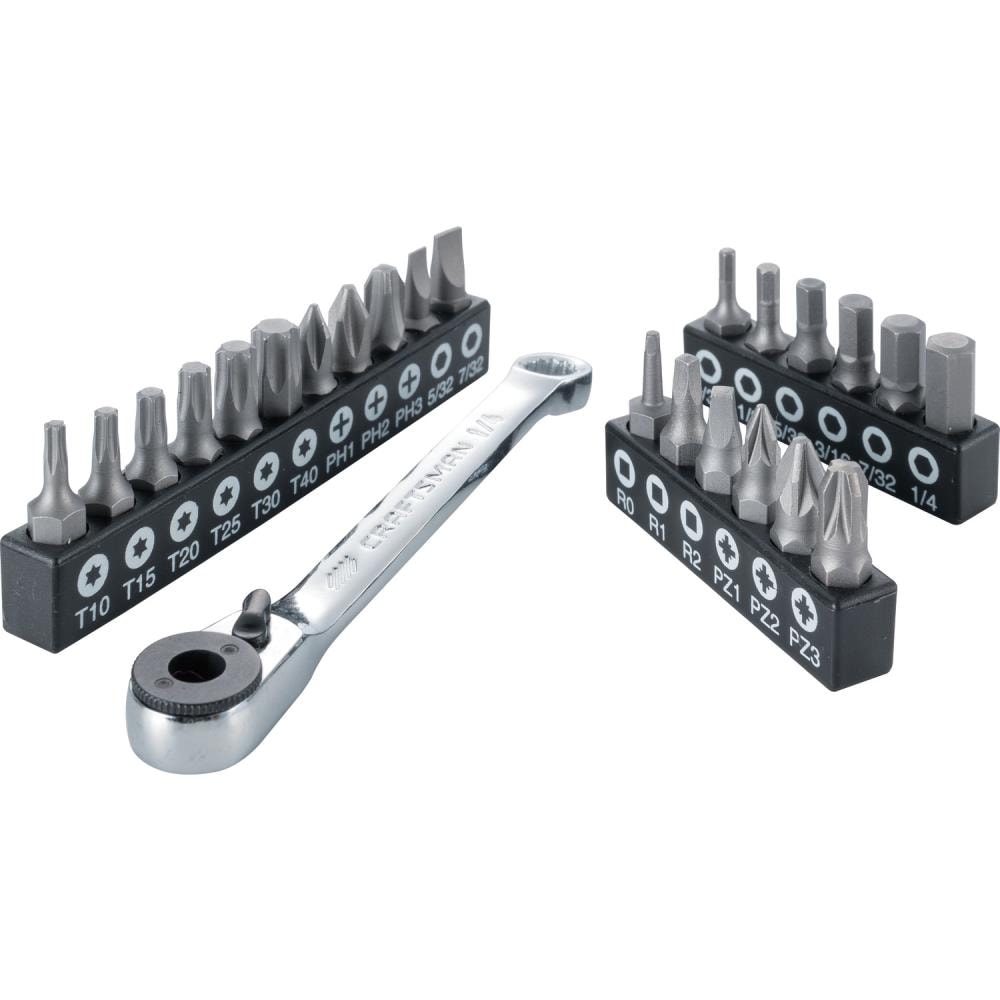 New Craftsman 42 Pc 1/4 & 3/8 In Drive Hex Torx Bit Socket Wrench Set 