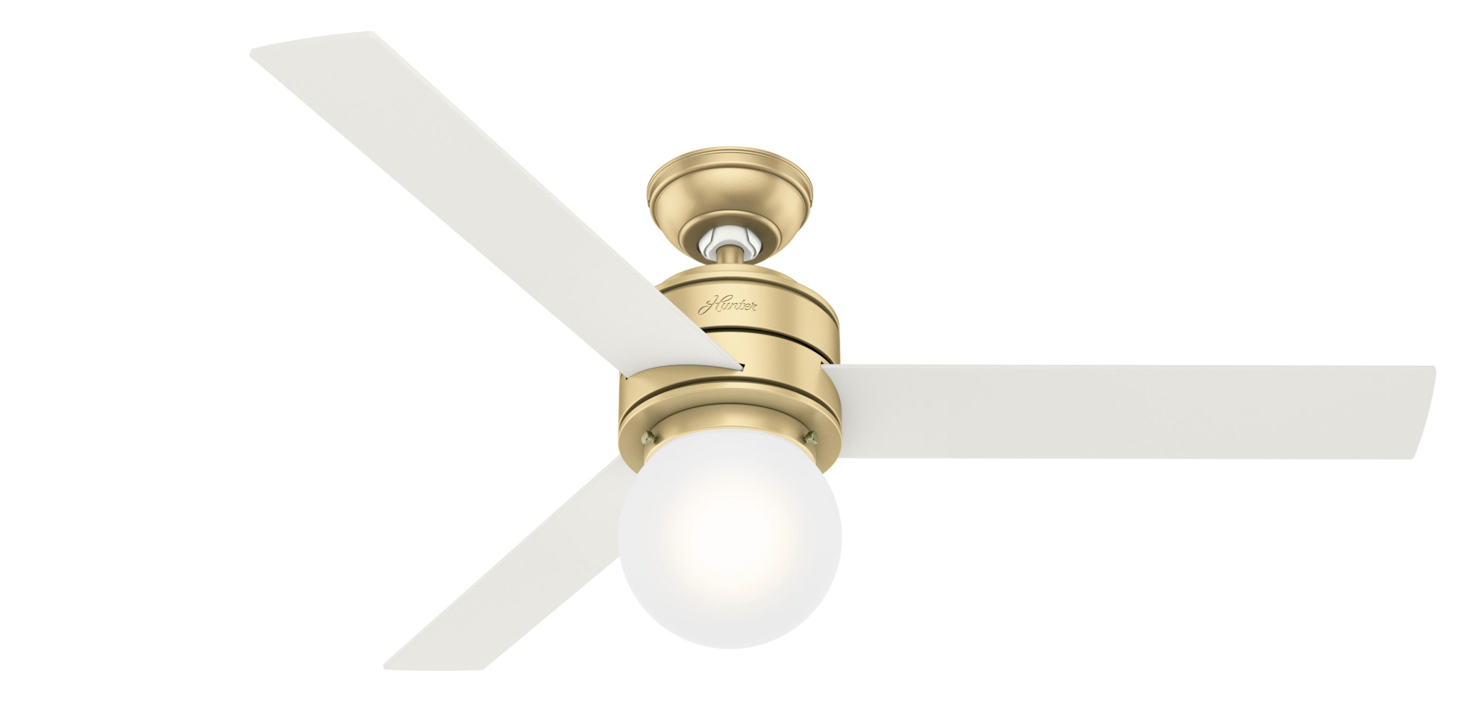 Details about   Hunter Fan 52 inch Contemporary Modern Brass Ceiling Fan with Light Kit & Remote 