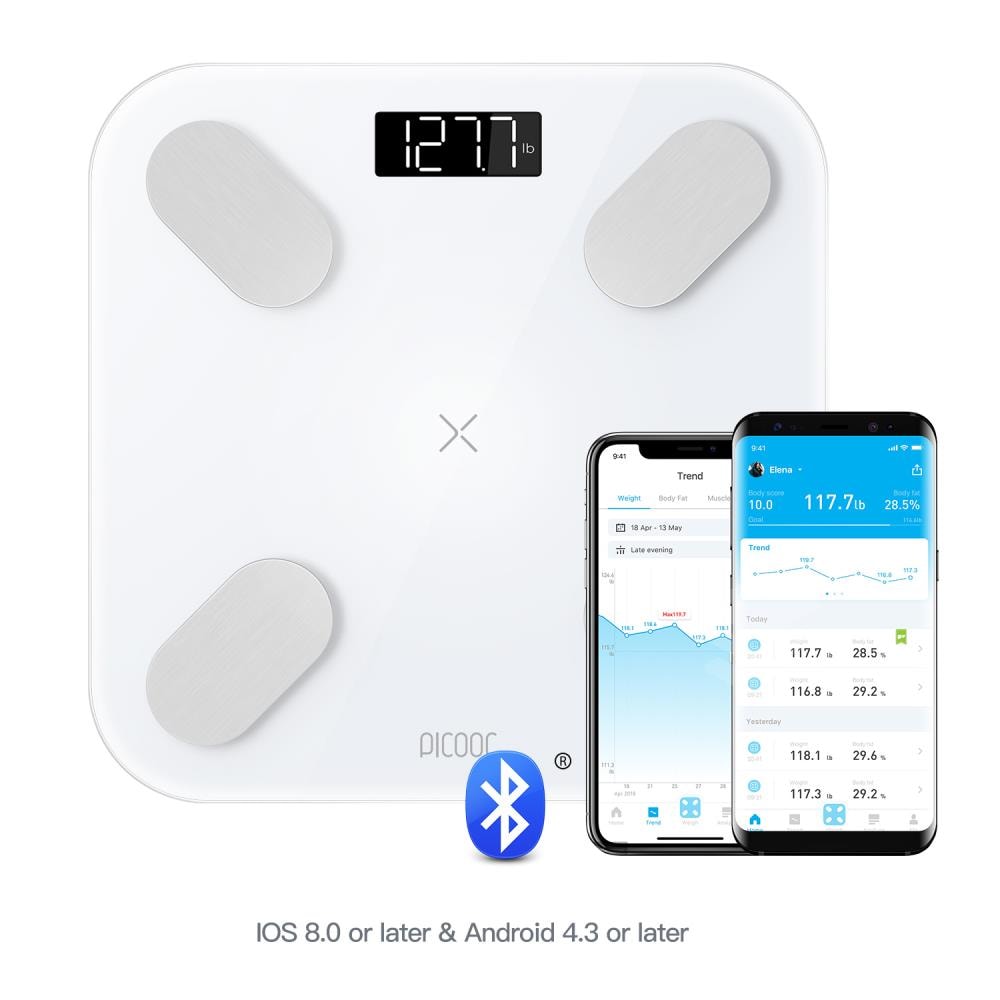 PICOOC Körperzusammensetzung Smart Badezimmerwaage LED App Protein BMI BMR