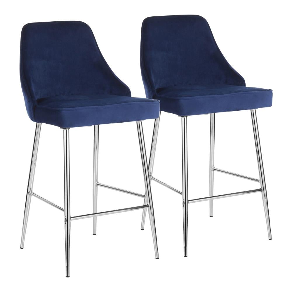 blue bar stools set of 2