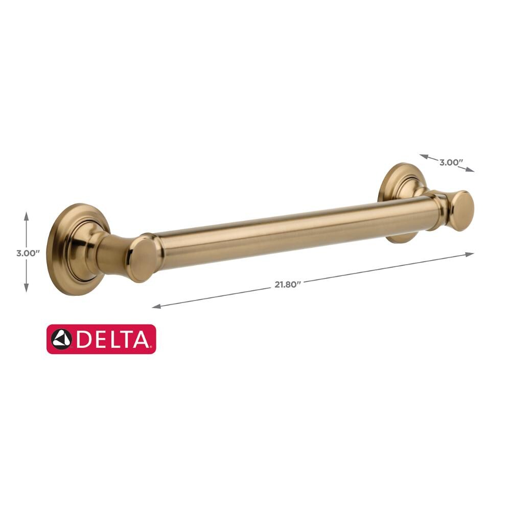 Delta Traditional 18-in Champagne Bronze Wall Mount Ada Compliant Grab Bar (500-lb Weight Capacity)