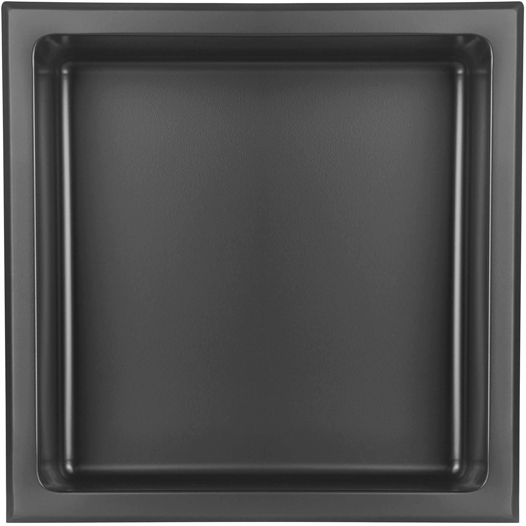 AKDY 12-in x 12-in Matte Black Stainless Square Shower Niche