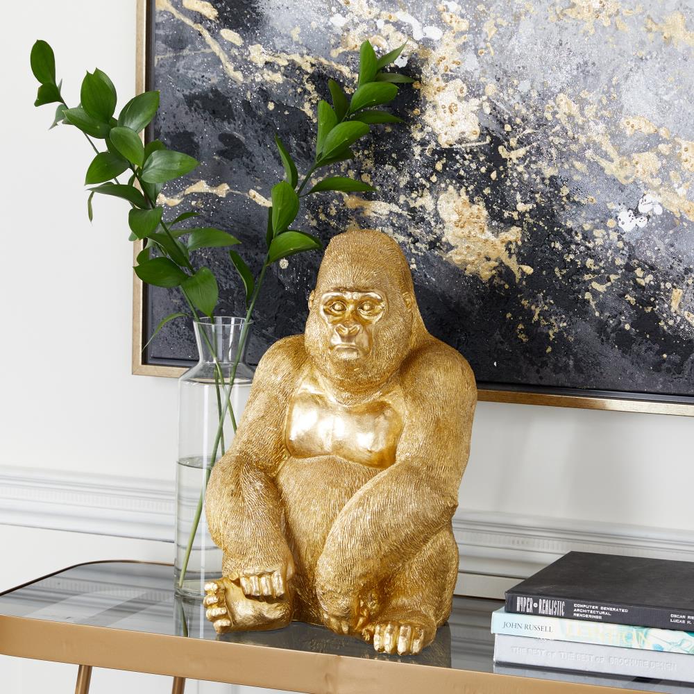Brass Gorilla Figurine Statue Wild Animal Gorilla Figurines Decoration Ornament