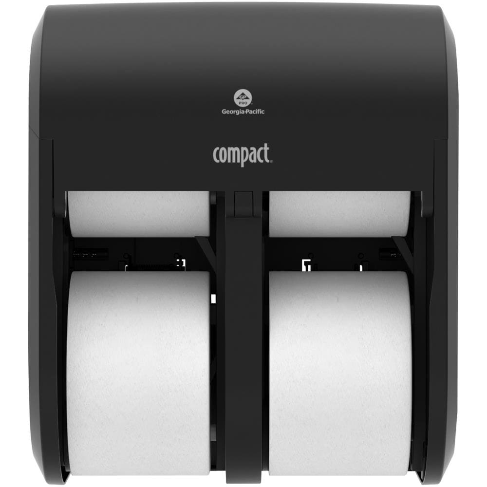 GPC 56744 4 Roll Compact Toilet Paper Dispenser ADA Compliant Version Black 