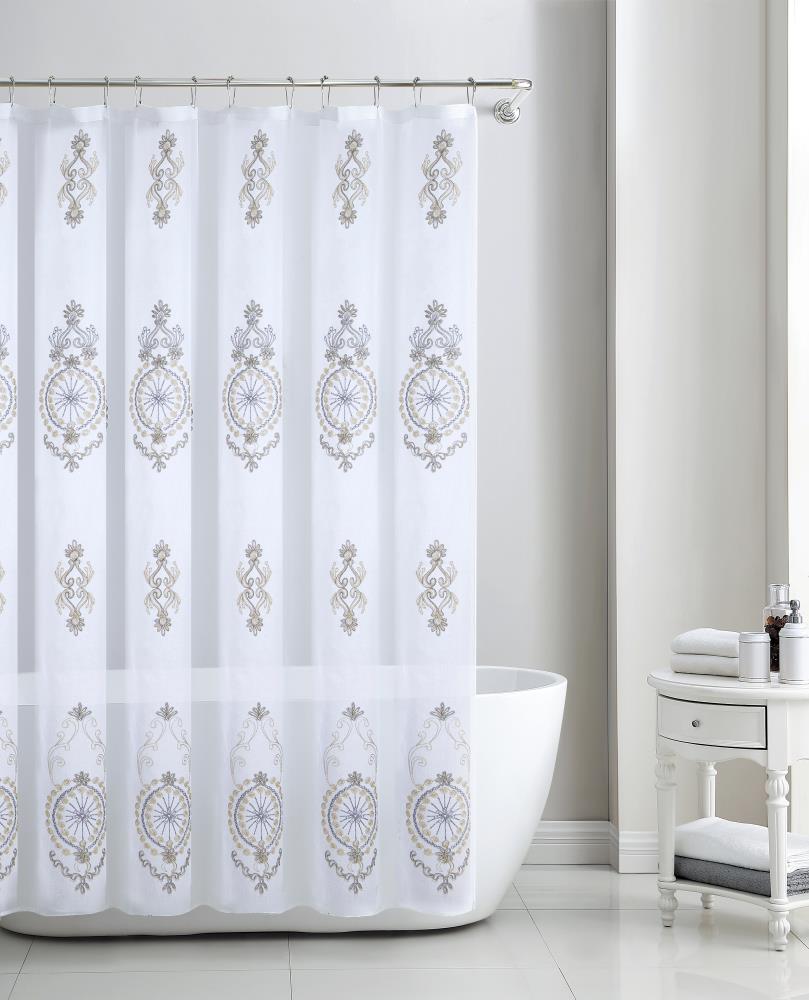 Chevron Shower Curtain 72 x 72-Inch Gray/Yellow Bath Repellent Fabric Quality 
