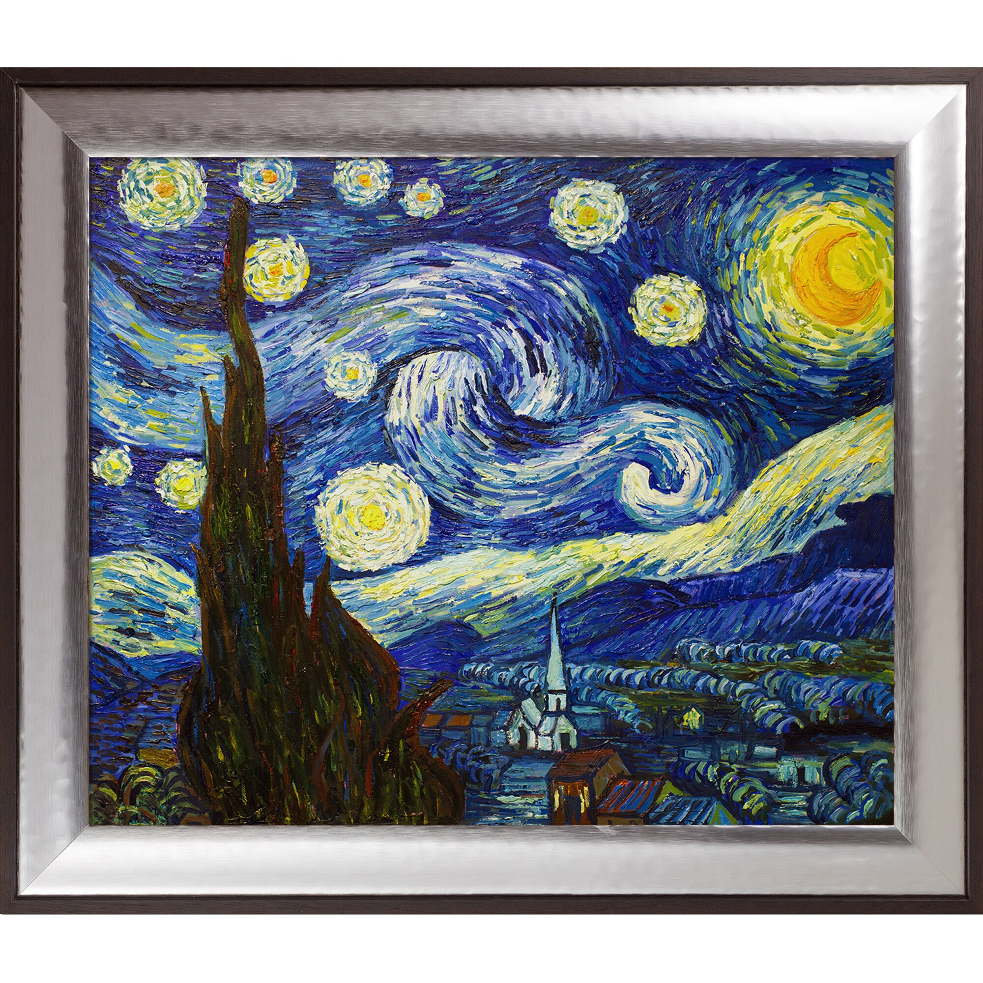 La Pastiche Vincent Van Gogh Framed Hand Painted Oil on Canvas 29.25 x 25.25
